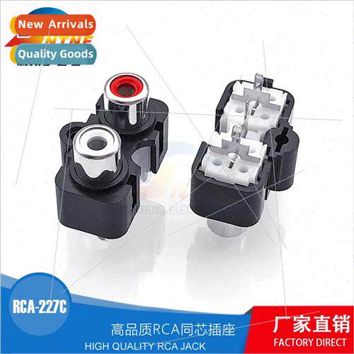 Two-hole RCA Lotus same core socket vertical Two-hole straig