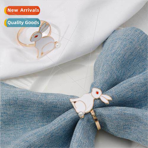 Cute rabb napkin clasp creative animal napkin ring western r