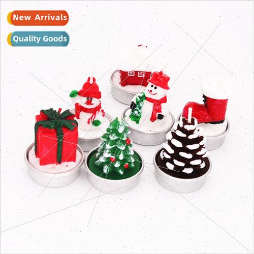 Christmas Candles Santa Claus Snowman Tree House Candle Hold