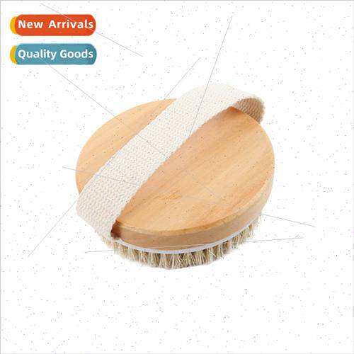 WoW round head hog bristle cleaning bath brush handheld port