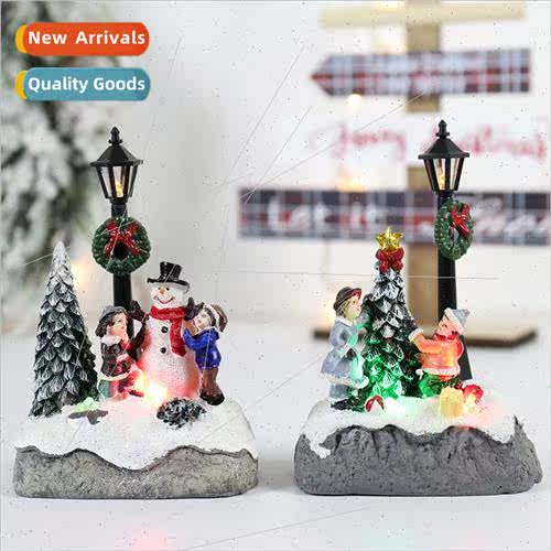Christmas new Christmas decorations resin small house micro