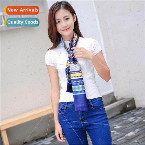 Small silk scarf female spring fall Korea wild simulation si
