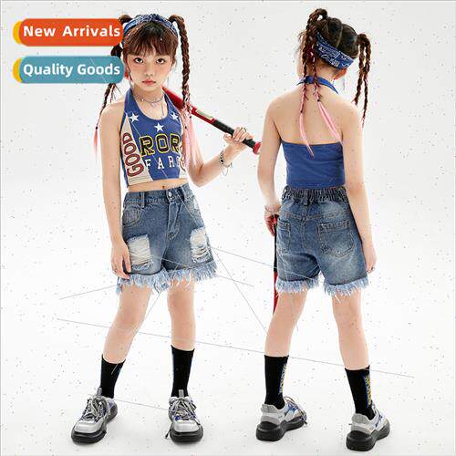 Jazz Dance Costume Girls Hip Hop Summer Kids Set Dance  Clot