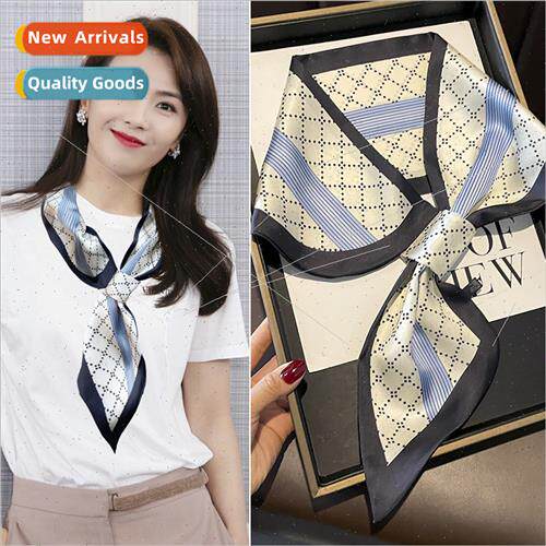 Korea plaid striped spring summer double satin lazy cross di