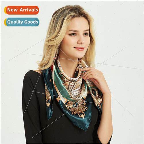 22 new simulation silk scarf women satin printed large squar