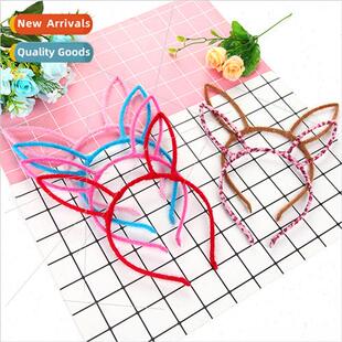plush rabb ears Korea bands beauty hair accessori cute