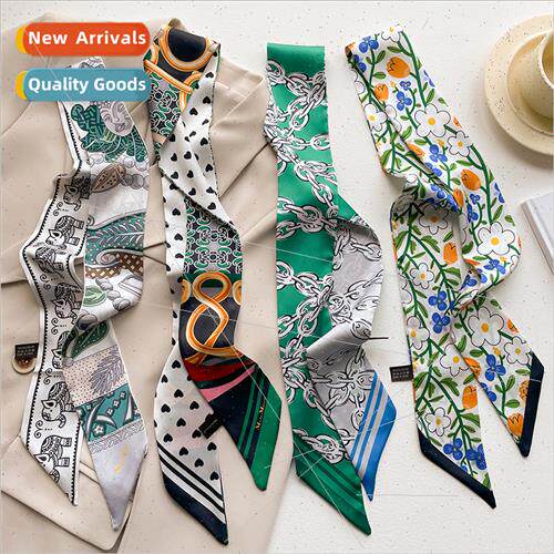 Green show pendulum show tender long small silk scarf female