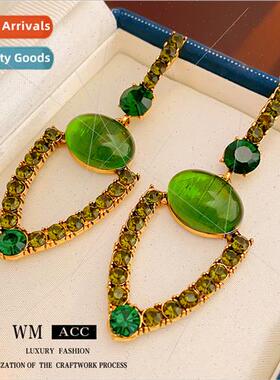 Earrings silver pin diamond oval hollow earrings retro femal