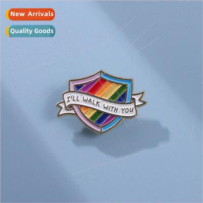 Guardian Medallion Ill walk wh you Monogrammed Rainbow Desig