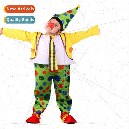 Funny Permance Costume Children Clown Circus Costume Stage P