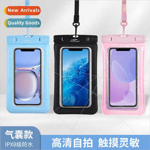 Cell phone waterproof bag airbag model can touch screen swim