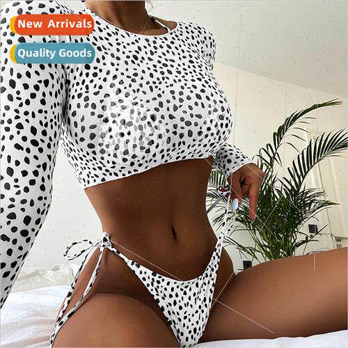 2022Europe Sexy 3 Piece Bikini Leopard Multi Color Swimsu i