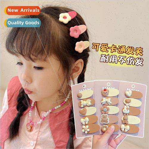 Children flowers small hair clips autumn winter new -injury