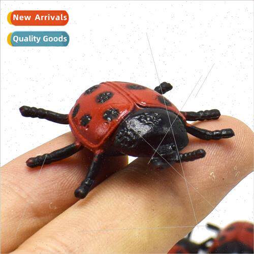 New plastic PVC small insect beetle ladybug model toys scary图片
