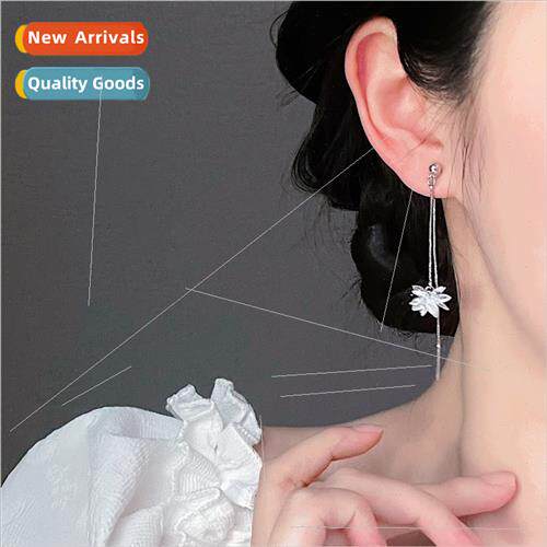 2023 long snowflake earrings ear wire mosquo disk ear clip w