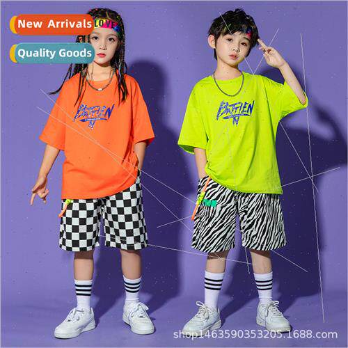 Childrens set dance su boys summer loose short-sleeved vest
