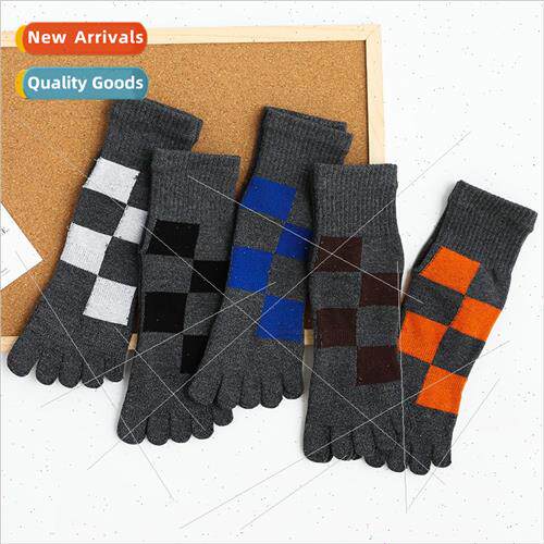 Five fingers socks men cotton thickened fall winter  mid-cal