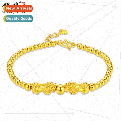 Gold bravery bracelet women tune transfer beads new Ms. 999