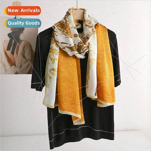 Golden coastline mulberry silk high-grade silk printing thin