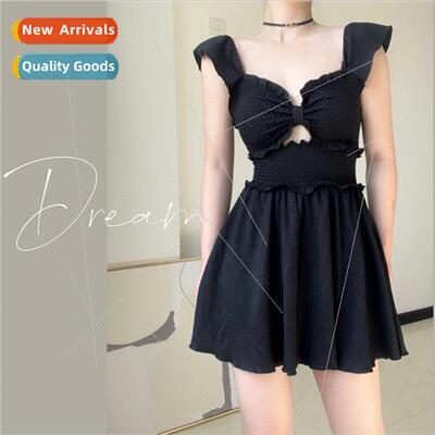 2024 new swimsu one-piece belly-shading thin students sunscr