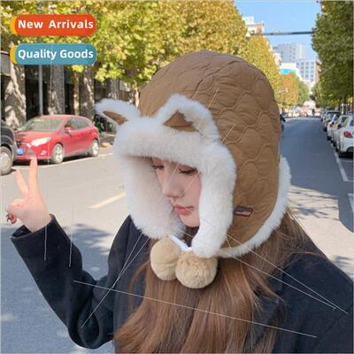 Korea  lovely ears cycling Thunderbird hat female strap thic