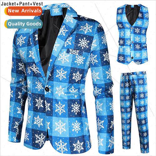 fall winter new casual 3D printing su vest su pants su 3PCS