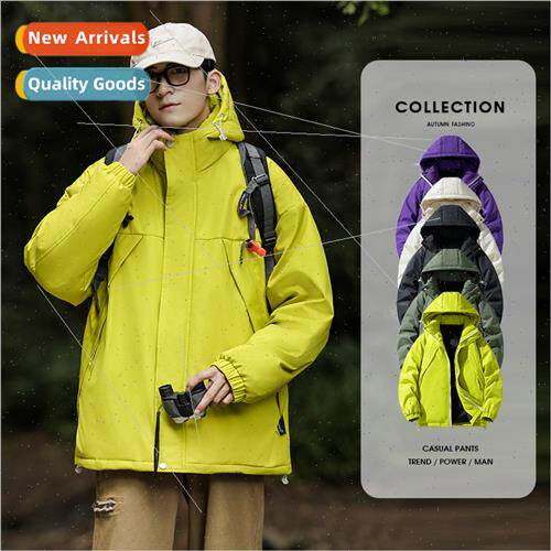 Workwear down jacket men short winter thickened warm rushing