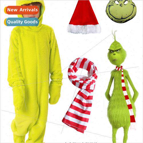Christmas Costumes Santa Claus Green Hairy Monster Grimm Str