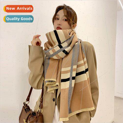 Winter new faux cashmere tassel thick scarf female air-condi