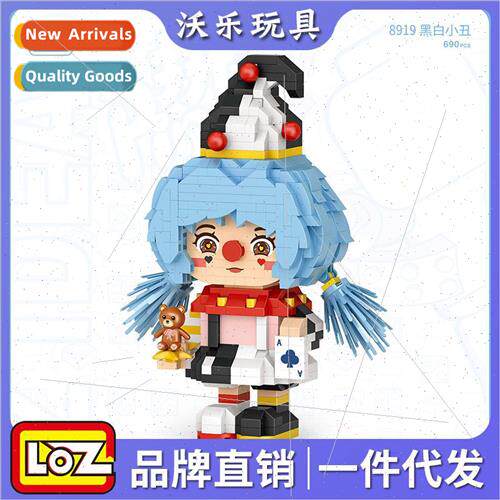 New 8919 black whe clown micro-diamond building blocks puzzl