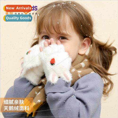 Autumn and winter new baby gloves children outdoor warm half