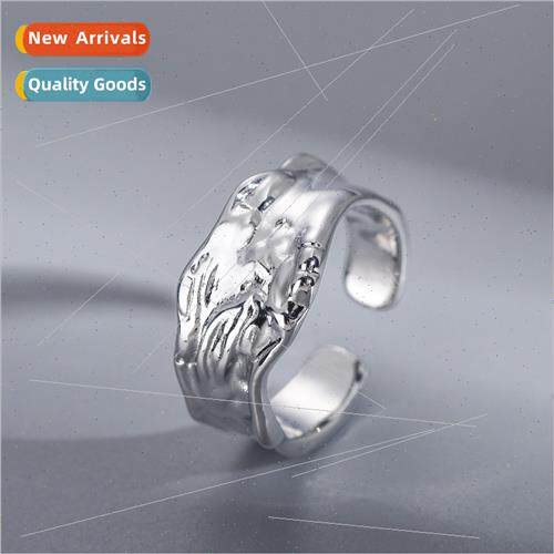New irregular opening adjustable texture ring female ins fin