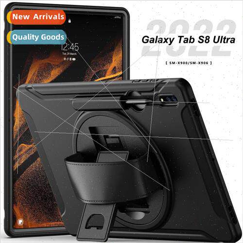 适用Samsung Tab S8 Ultra tablet leather case sm-X900 rotatin