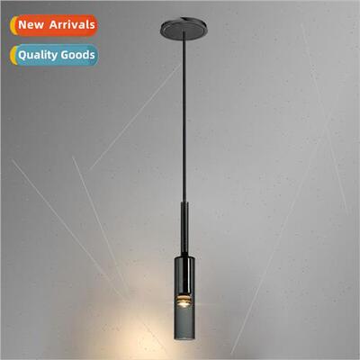 modern light luxury bedroom bedside copper chandelier Scandi