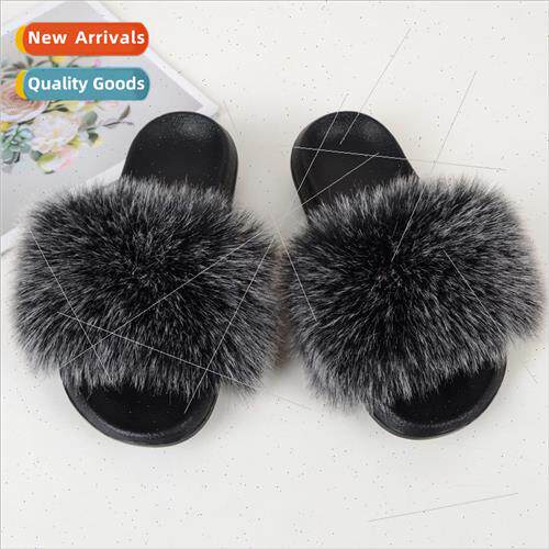 Imation wool slippers summer new fur slippers female -slip s