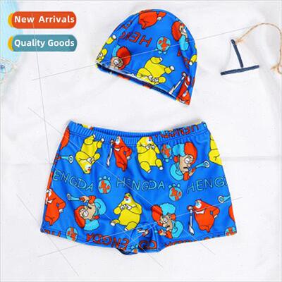 Childrens swim trunks wh cap su boys hot springs swim trunks