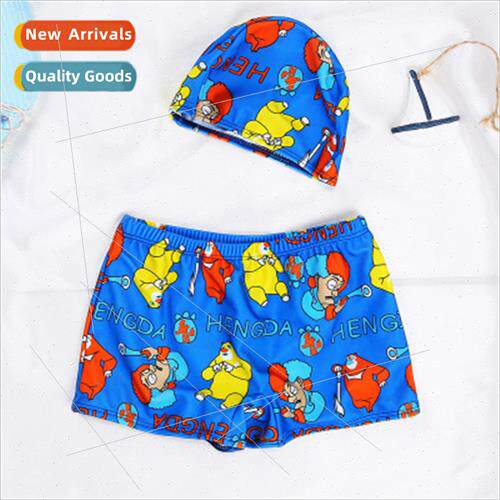 Childrens swim trunks wh cap su boys hot springs swim trunks