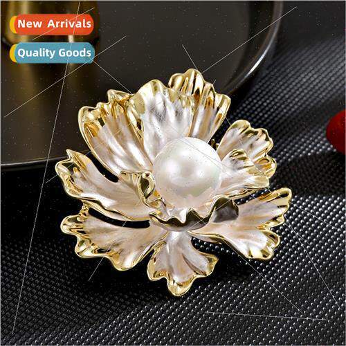 Fresh Classic Elegant Elegant Sweet Peony Flower Brooch Coat