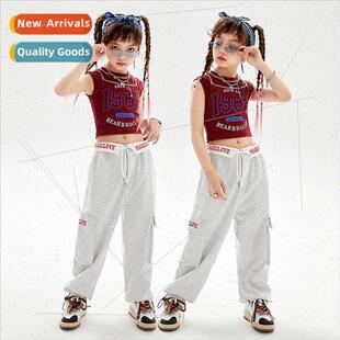 Jazz Hop Navel Top Hip Dew Girls Costume Dance Summer