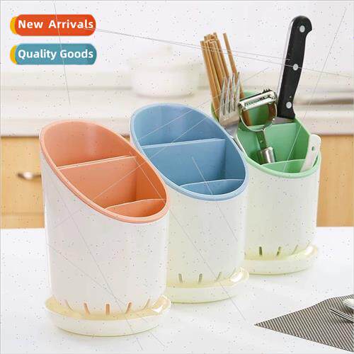 Kchen Chopstick Cylinder Drainer Knife Fork Spoon Rack Stora