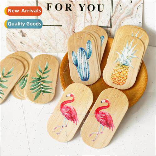 ins simple small tag flamingo cactus pineapple card party gi