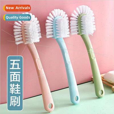Multifunctional long handle soft bristle shoe brush househol