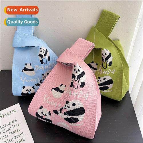 Korea fashion fall winter knted bag female handheld three-di