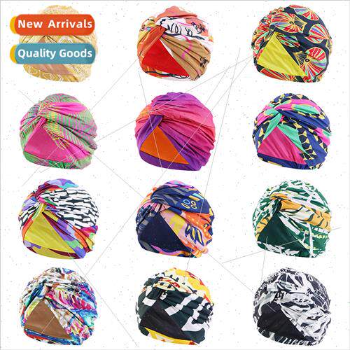Bohemian Satin ned Cross Hood Twisted Hat Chemo Hat Sleeping
