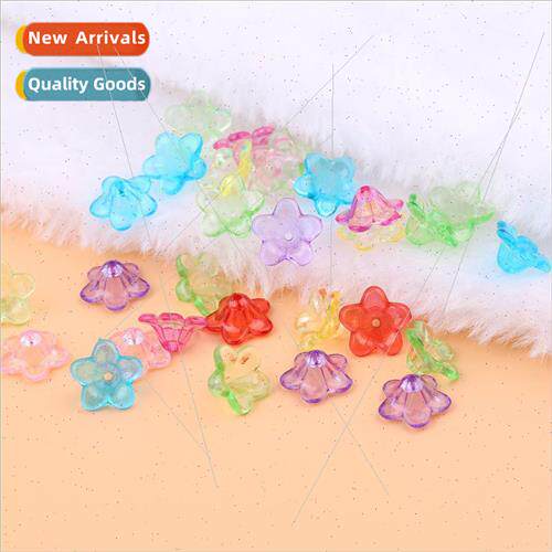 diy handmade materials beading transparent mixed color petal