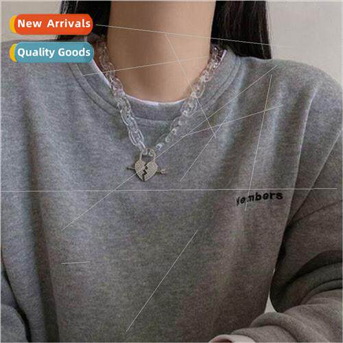 Europe Set Clear Acrylic Cuban Necklace Hip Hop  Cool Neckla