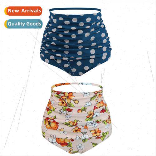 2022 Fashion Swim Trunks High Waist Bikini Printed Triangle