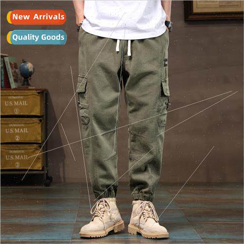 Drawstring pants men spring new Korea  retro tide men casual