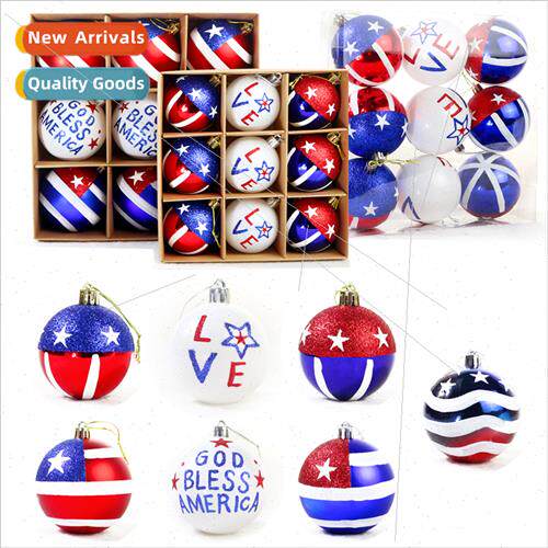 American Independence Day Christmas Balls Decoration 6cm/8cm