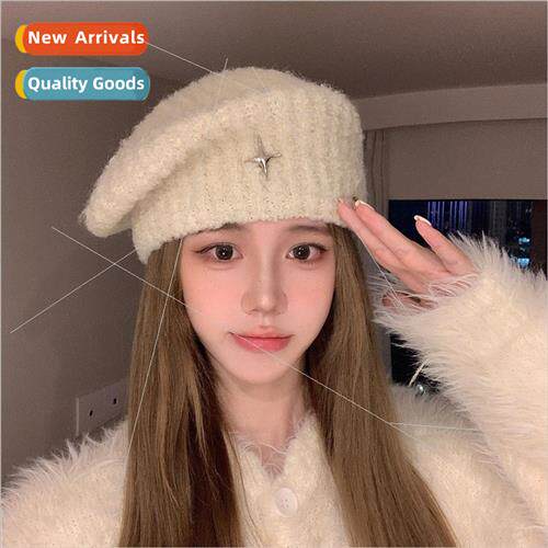Starlight shining 2023ins knted beret female fall winter hat